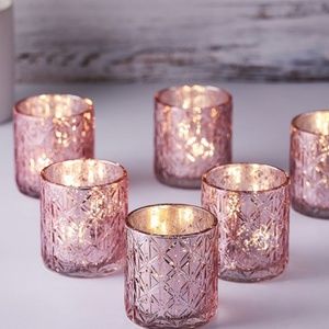 GORGEOUS VOTIVE CANDLE HOLDERS!! ONLY USED ONCE  AT MY WEDDING!!! LOT OF 10